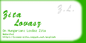 zita lovasz business card
