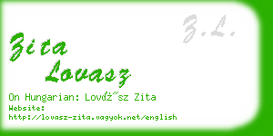 zita lovasz business card